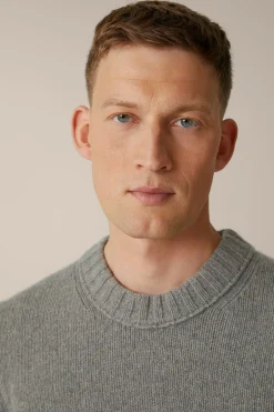 Cashmere-Strick-Rundhals-Pullover Ecosio In