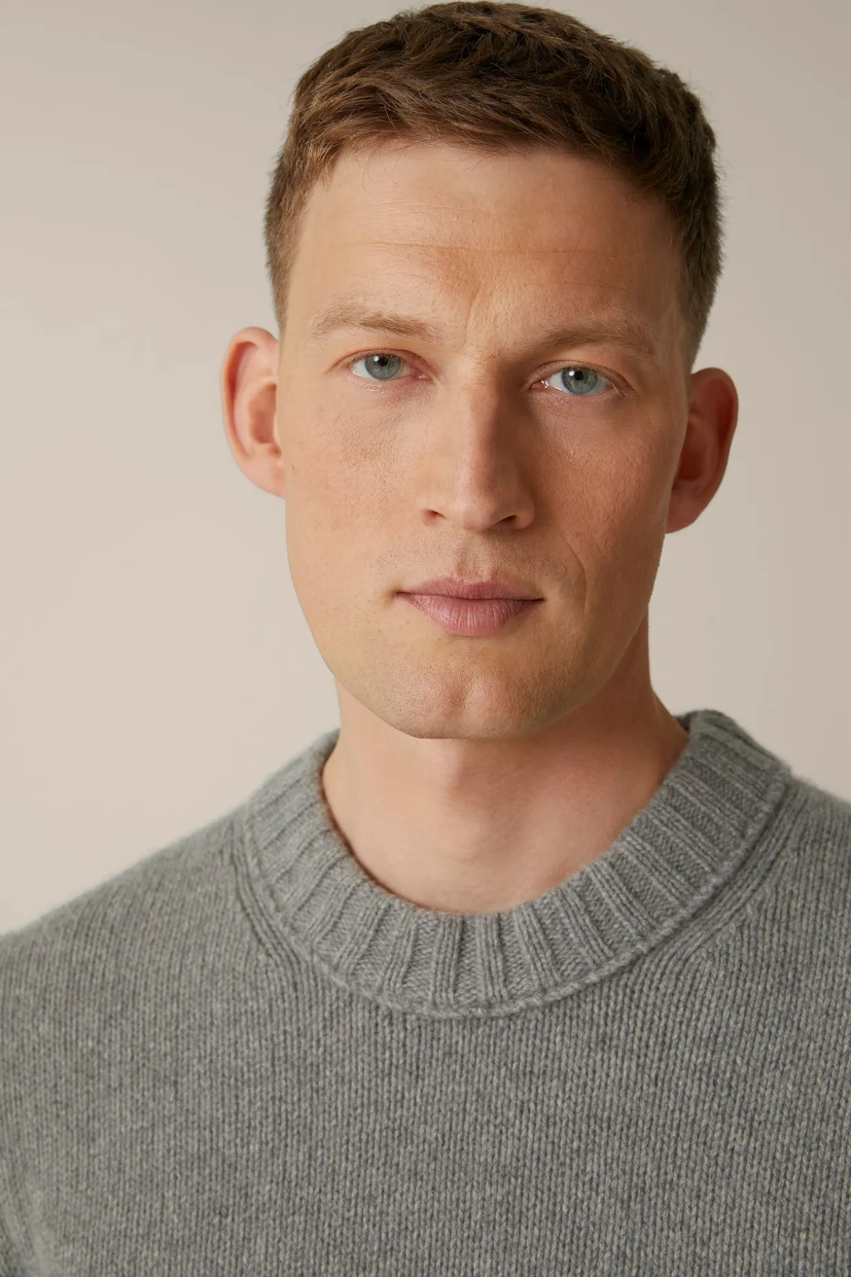 Cashmere-Strick-Rundhals-Pullover Ecosio In