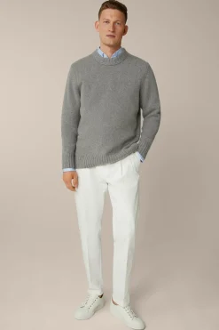 Cashmere-Strick-Rundhals-Pullover Ecosio In