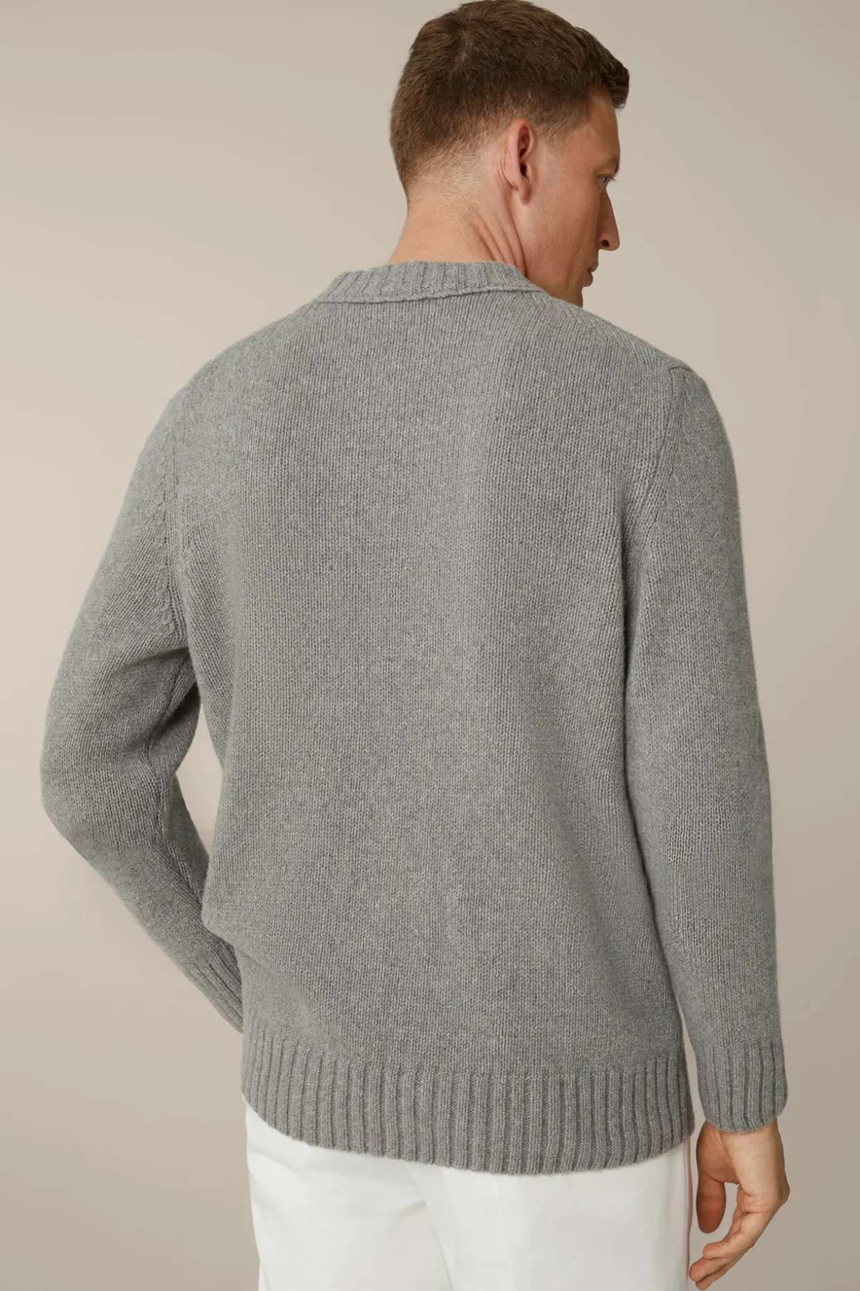 Cashmere-Strick-Rundhals-Pullover Ecosio In