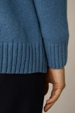 Cashmere-Strick-Rundhals-Pullover Ecosio In