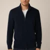 Cashmere-Zip-Strick-Jacke Ecosio Mit Stehkragen In