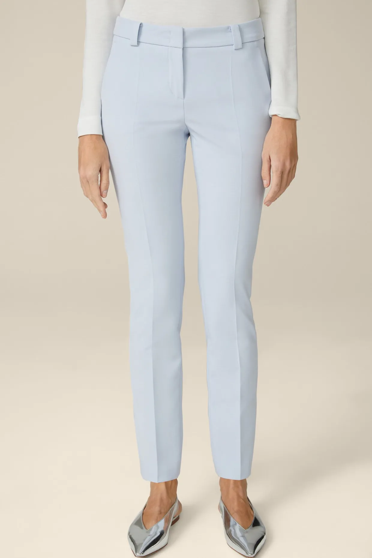 Crepe-Anzug-Hose In