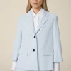 Crepe-Blazer-Jacke In