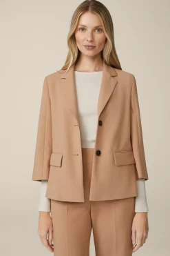 Crepe-Blazer-Jacke In