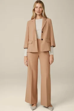 Crepe-Blazer-Jacke In
