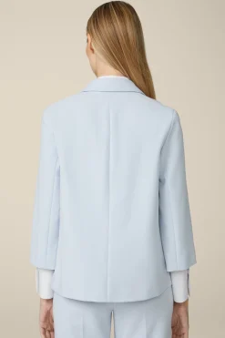 Crepe-Blazer-Jacke In