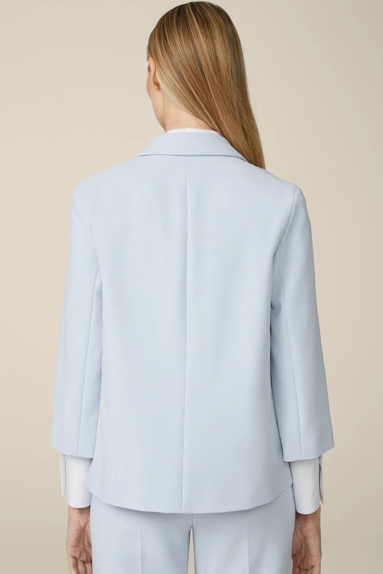 Crepe-Blazer-Jacke In