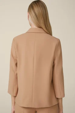 Crepe-Blazer-Jacke In