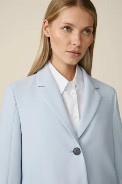 Crepe-Blazer-Jacke In