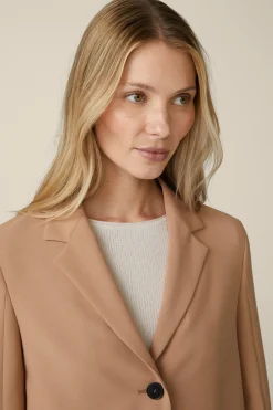 Crepe-Blazer-Jacke In