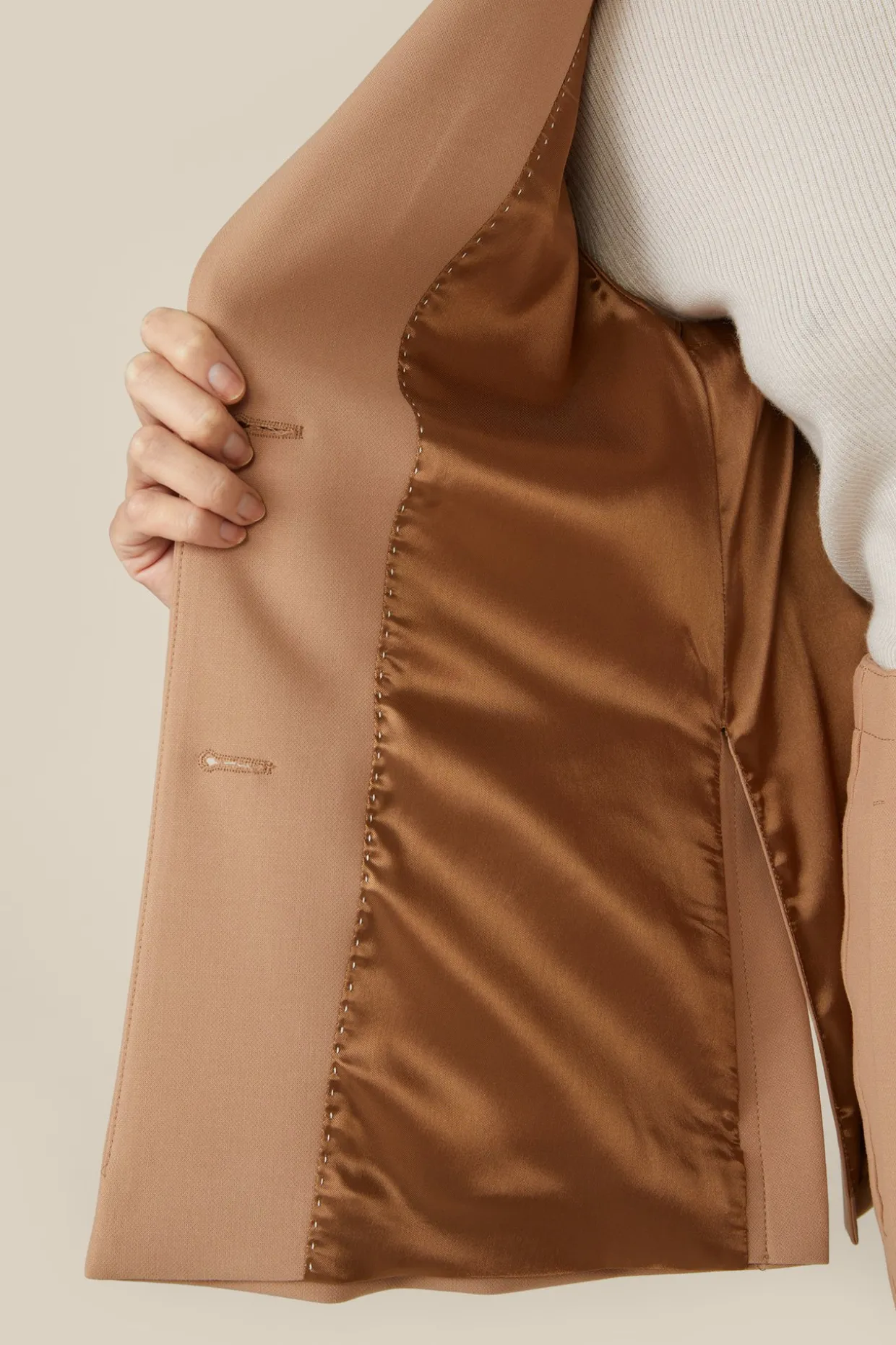 Crepe-Blazer-Jacke In