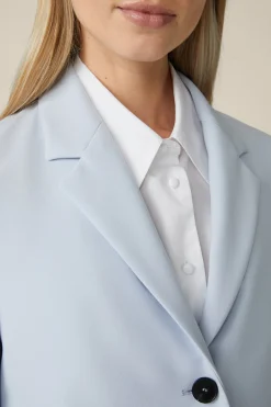 Crepe-Blazer-Jacke In