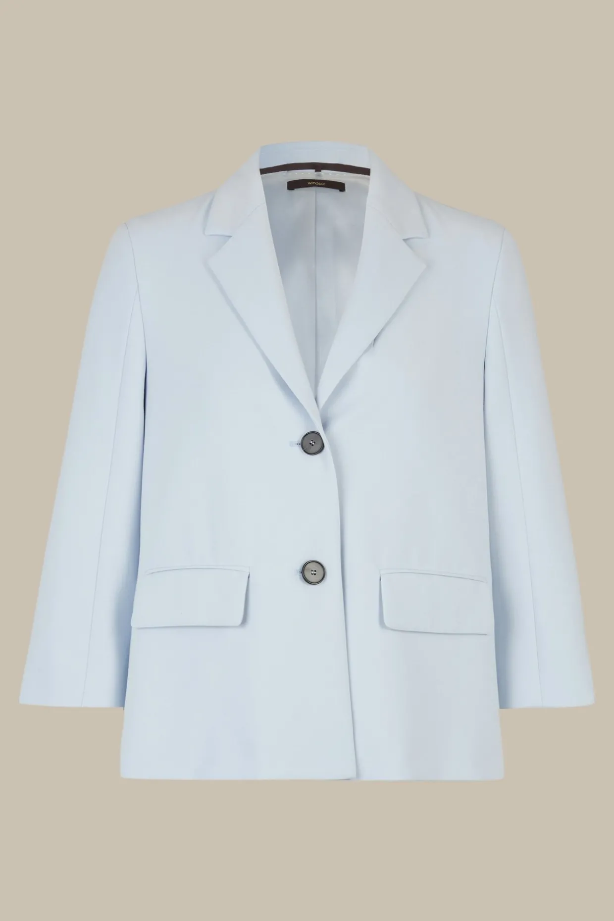 Crepe-Blazer-Jacke In