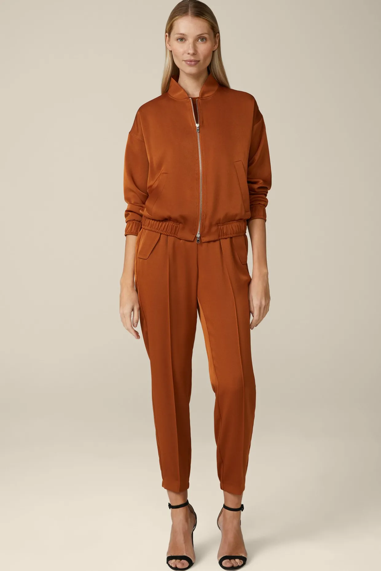 Crepe-Blouson In