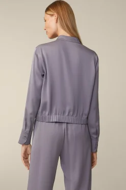 Crepe-Blouson In
