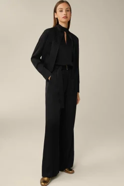 Crepe-Blouson In