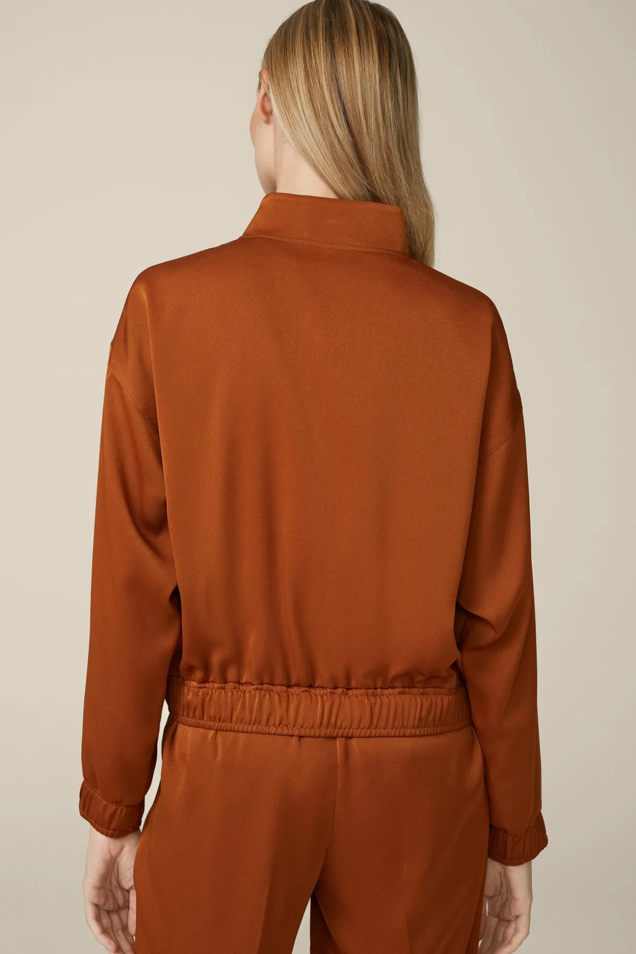 Crepe-Blouson In