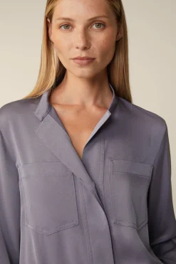 Crepe-Blouson In