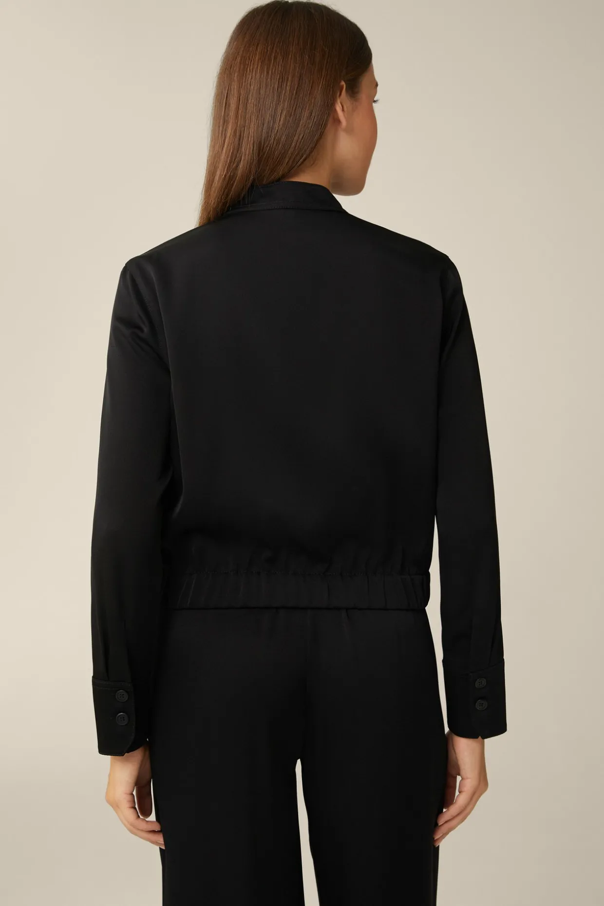 Crepe-Blouson In