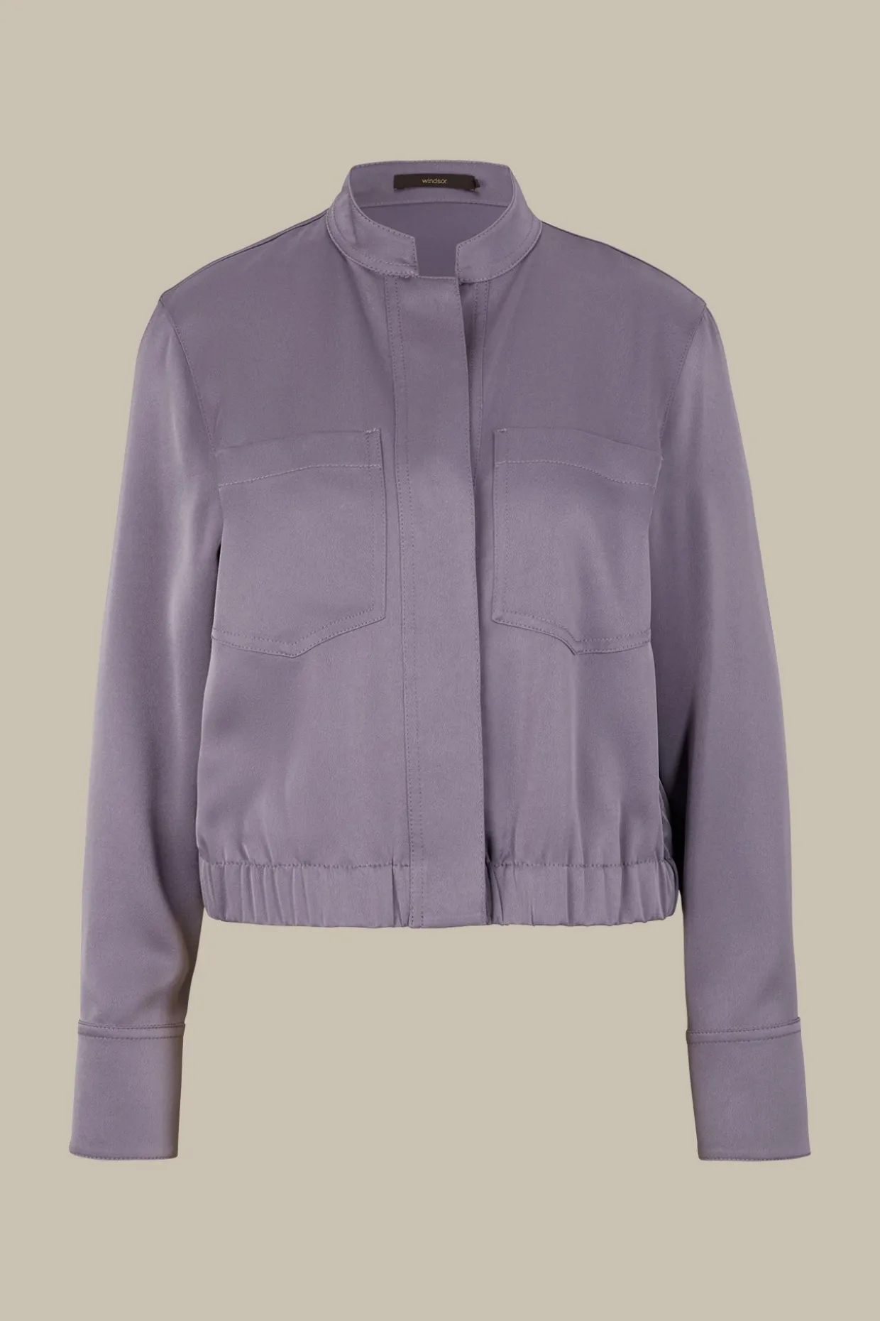 Crepe-Blouson In