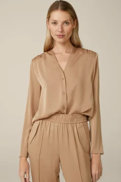Crepe-Bluse In