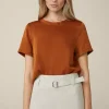 Crepe-Blusen-Shirt In
