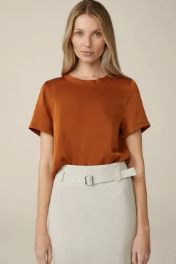 Crepe-Blusen-Shirt In