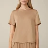 Crepe-Blusen-Shirt In