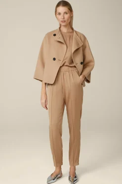 Crepe-Blusen-Shirt In