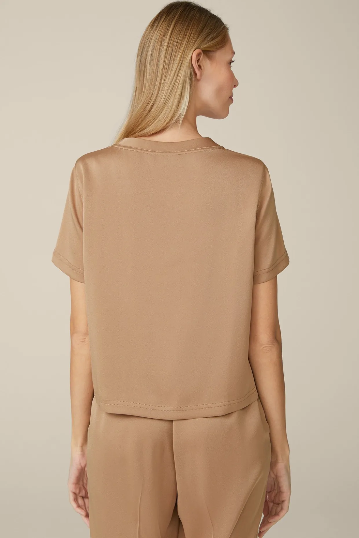 Crepe-Blusen-Shirt In