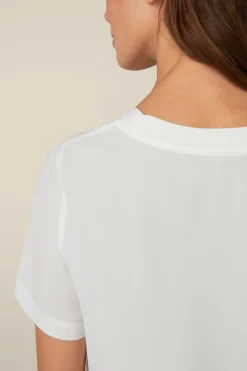 Crepe-Blusen-Shirt In