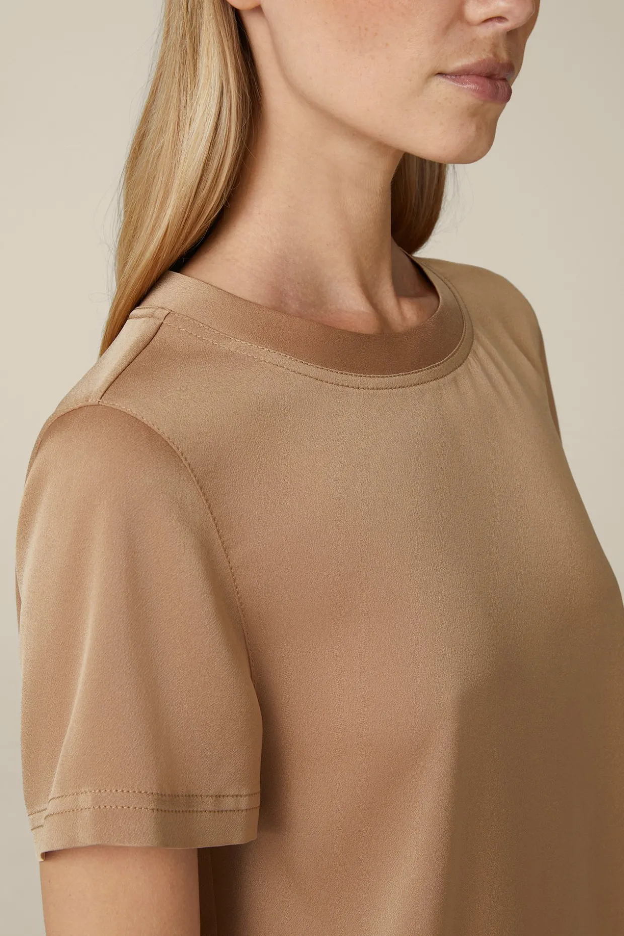 Crepe-Blusen-Shirt In