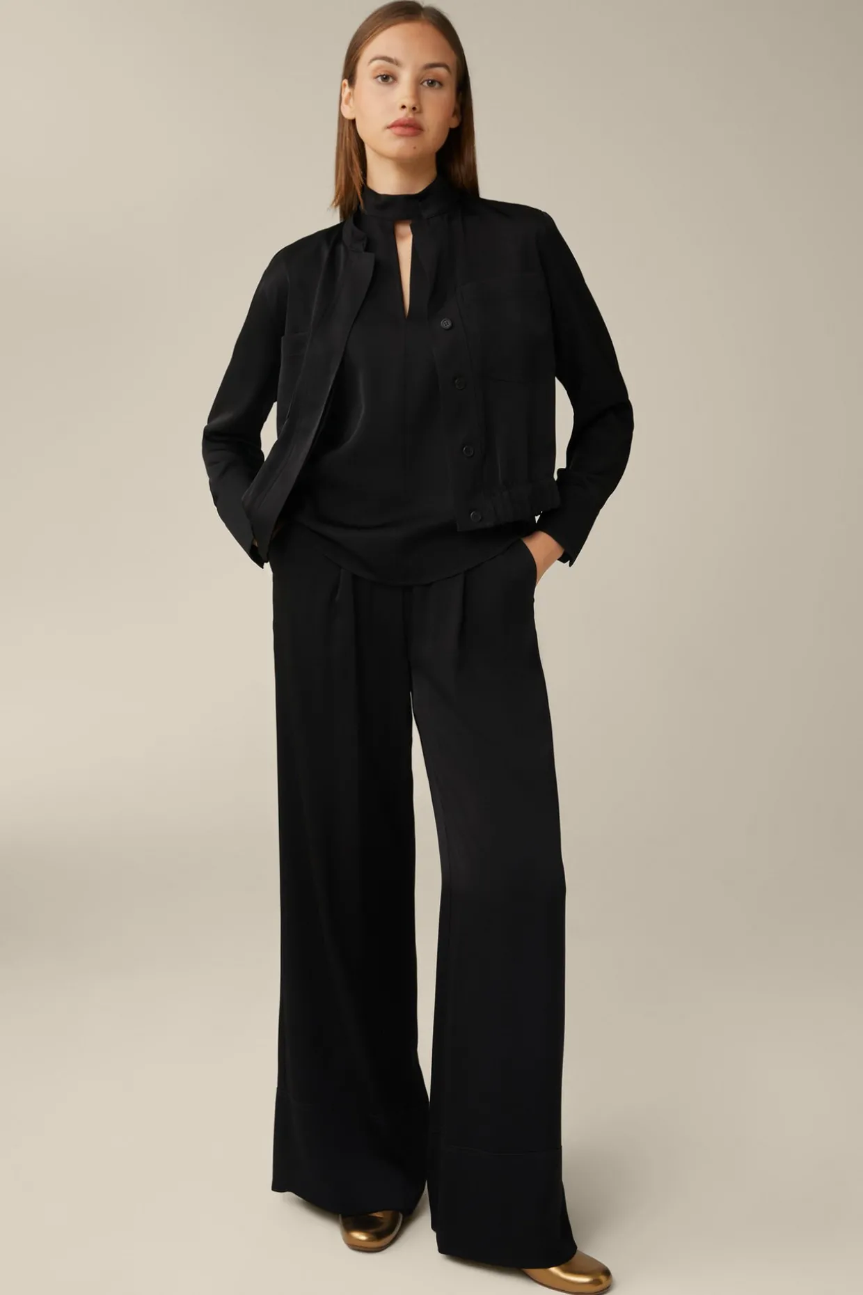 Crepe-Blusen-Top In