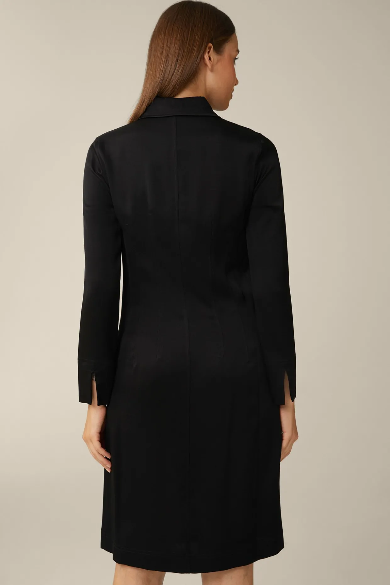 Crepe-Hemdblusen-Kleid In