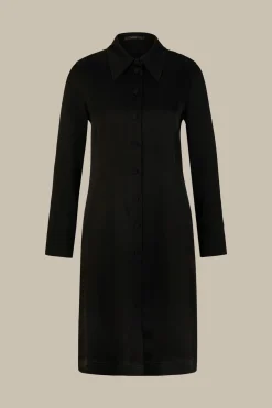 Crepe-Hemdblusen-Kleid In