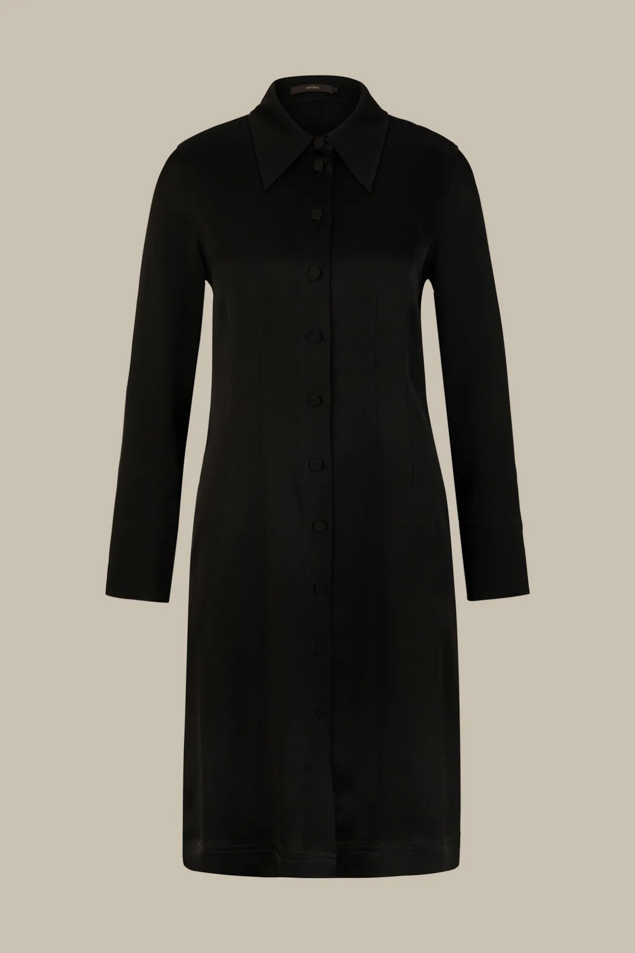 Crepe-Hemdblusen-Kleid In