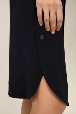 Crepe-Hemdblusen-Kleid In