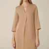 Crepe-Kleid In A-Linie In
