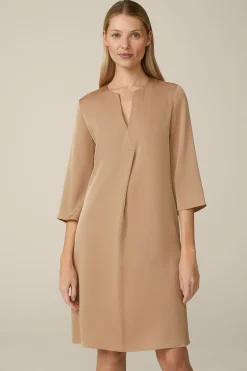 Crepe-Kleid In A-Linie In