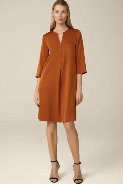 Crepe-Kleid In A-Linie In