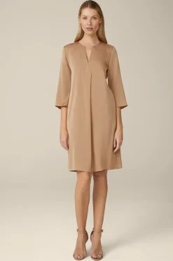 Crepe-Kleid In A-Linie In
