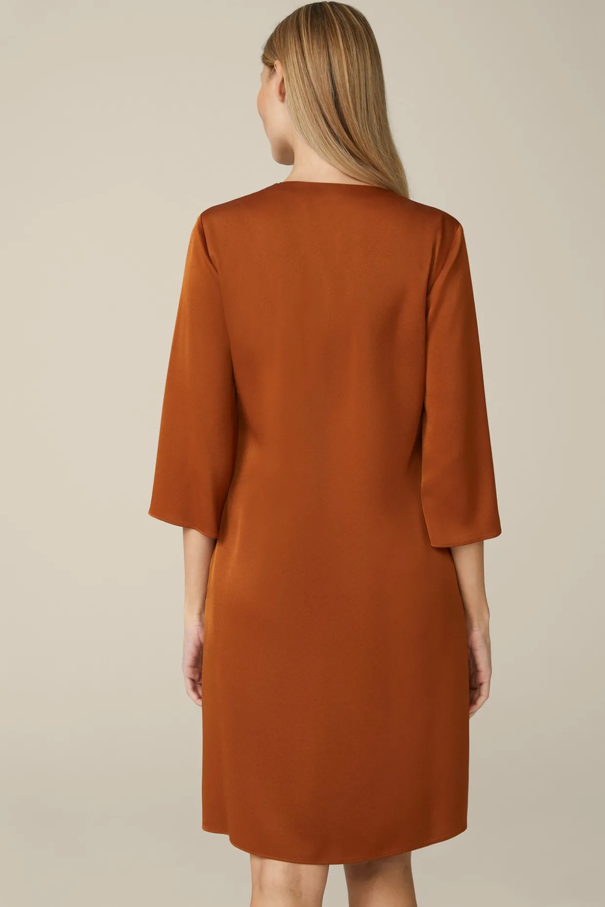 Crepe-Kleid In A-Linie In