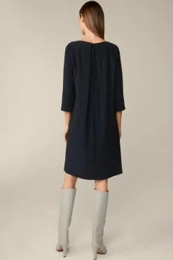 Crepe-Kleid In A-Linie In