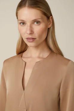 Crepe-Kleid In A-Linie In