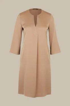 Crepe-Kleid In A-Linie In