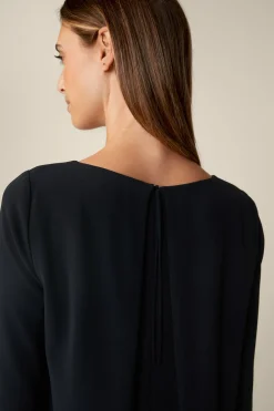 Crepe-Kleid In A-Linie In