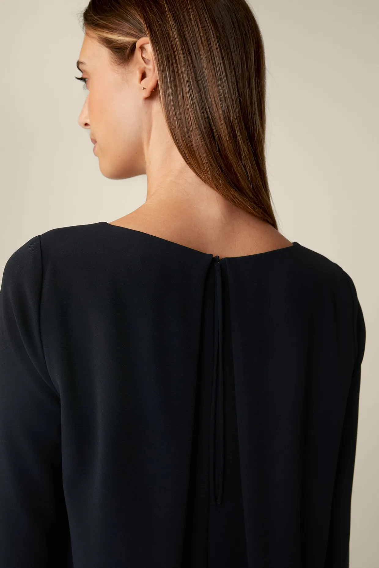 Crepe-Kleid In A-Linie In