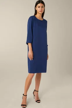 Crepe-Kleid In H-Linie In