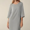 Crepe-Kleid In H-Linie In